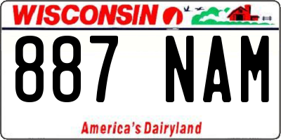 WI license plate 887NAM