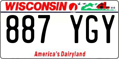 WI license plate 887YGY