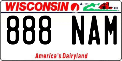 WI license plate 888NAM
