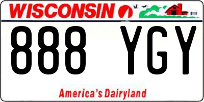 WI license plate 888YGY