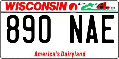 WI license plate 890NAE