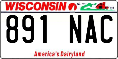 WI license plate 891NAC