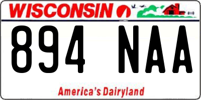 WI license plate 894NAA