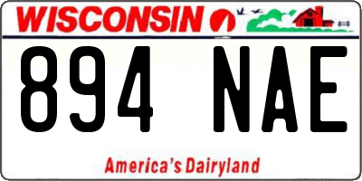 WI license plate 894NAE