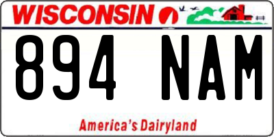 WI license plate 894NAM