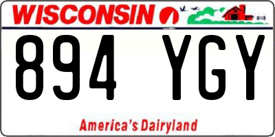 WI license plate 894YGY