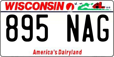 WI license plate 895NAG