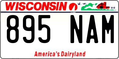 WI license plate 895NAM