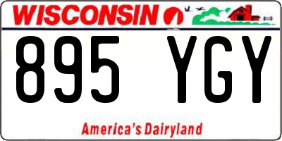 WI license plate 895YGY