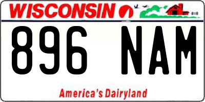 WI license plate 896NAM