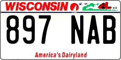 WI license plate 897NAB