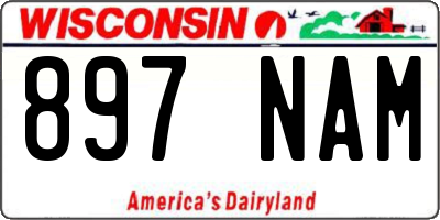WI license plate 897NAM