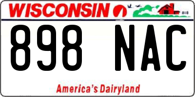 WI license plate 898NAC