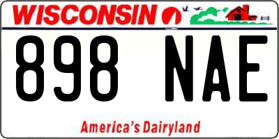 WI license plate 898NAE
