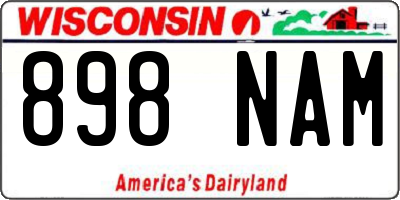 WI license plate 898NAM