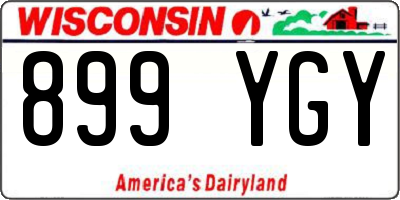 WI license plate 899YGY