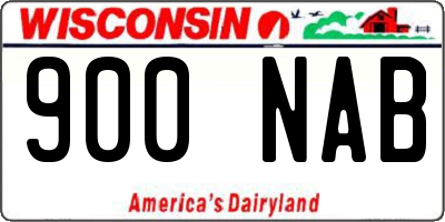 WI license plate 900NAB