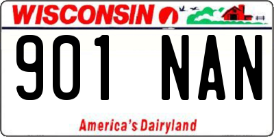 WI license plate 901NAN