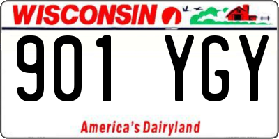 WI license plate 901YGY