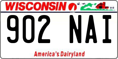 WI license plate 902NAI
