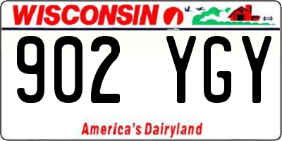WI license plate 902YGY