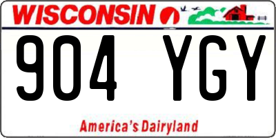 WI license plate 904YGY