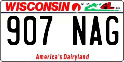 WI license plate 907NAG