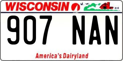 WI license plate 907NAN