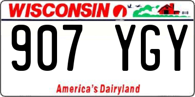 WI license plate 907YGY