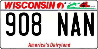 WI license plate 908NAN