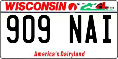 WI license plate 909NAI