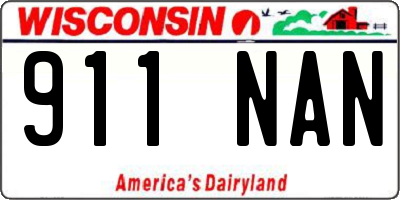 WI license plate 911NAN