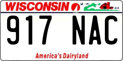 WI license plate 917NAC
