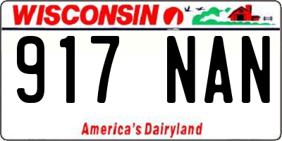 WI license plate 917NAN
