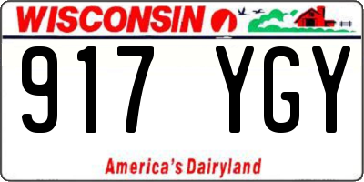 WI license plate 917YGY