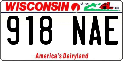 WI license plate 918NAE