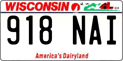 WI license plate 918NAI