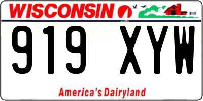 WI license plate 919XYW
