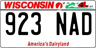 WI license plate 923NAD