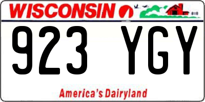 WI license plate 923YGY