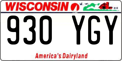 WI license plate 930YGY