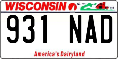 WI license plate 931NAD