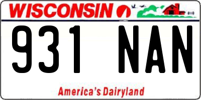 WI license plate 931NAN