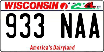 WI license plate 933NAA