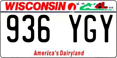 WI license plate 936YGY