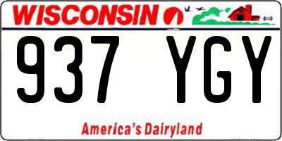 WI license plate 937YGY
