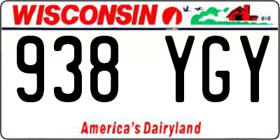 WI license plate 938YGY