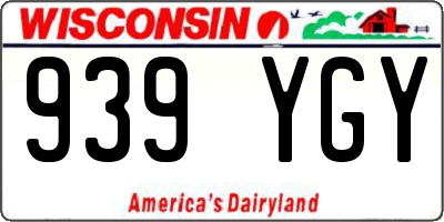 WI license plate 939YGY