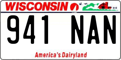 WI license plate 941NAN