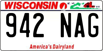 WI license plate 942NAG